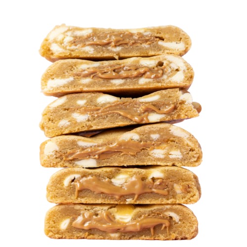 Stuffed Cookies - White Chocolate Chunk with Cookie Butter - Half-Dozen