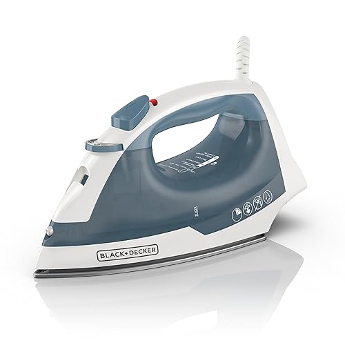 BLACK+DECKER Easy Steam Compact Iron for Clothes, Automatic Shutoff, Nonstick Plate, Light Weight, 1200 Watts - Compact Iron