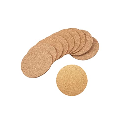 Coaster Cork Drink Cup Pad Reusable Mat for Coffee Beer Mugs, 10 Pcs