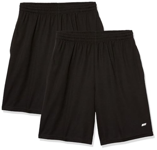 Amazon Essentials Men's Performance Tech Loose-Fit Shorts (Available in Big & Tall), Pack of 2 - X-Large - Black