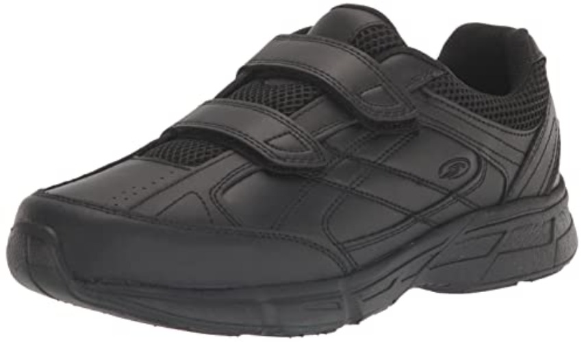Dr. Scholl's - Men's Brisk Light Weight Dual Strap Sneaker, Wide Width - 13 Wide - Black