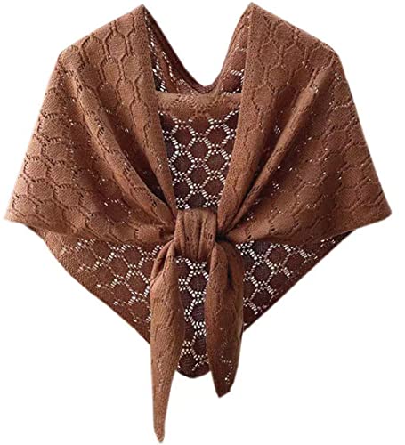 Women's Shawl Hollow Knitted Poncho Cape Scarf Pashmina Shawls - A5#