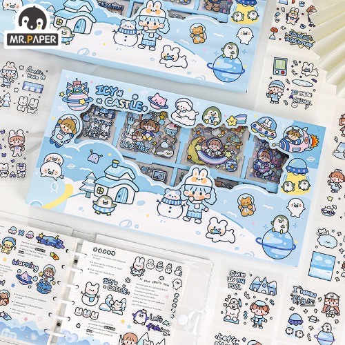 Mr. Paper 200pcs/Box Cartoon Character Stickers 