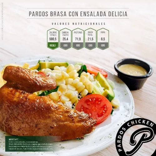 Pollo a la brasa con ensalada 