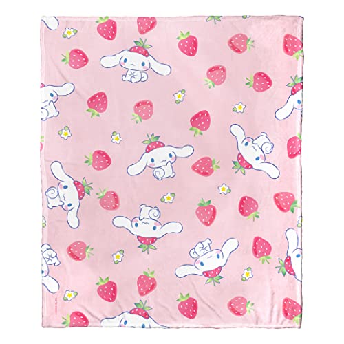 Northwest Sanrio Cinnamoroll Silk Touch Throw Blanket, 50" x 60", Berry Pattern - 50" x 60" - Berry Pattern