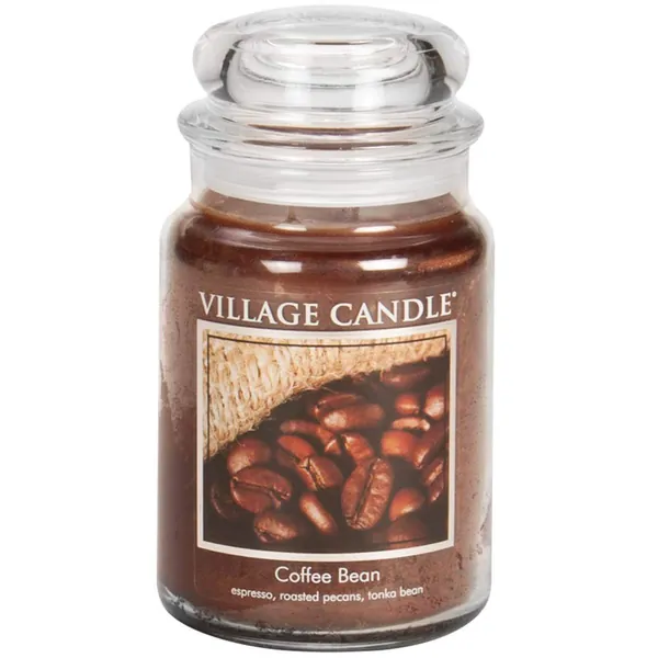 Village Candle Coffee Bean Glass Jar Scented Candle, Large, 21.25 oz, Brown - Candle