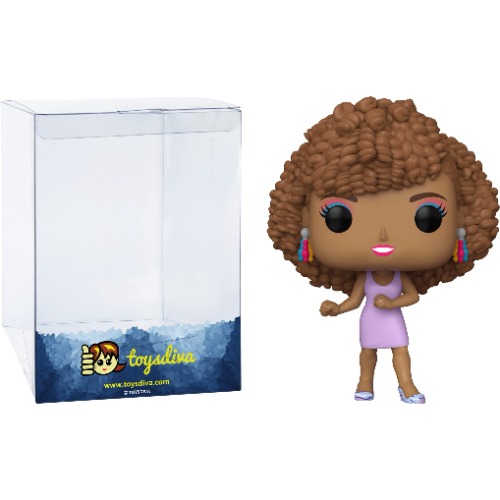 Whitney Houst o n : P o p ! Rocks Vinyl Figurine Bundle with 1 Compatible 'ToysDiva' Graphic Protector (073 - 60932 - B) - 