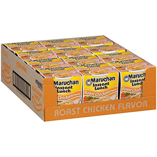 Maruchan Instant Lunch Roast Chicken, Ramen Noodle Soup, Microwaveable Meal, 2.25 Oz, 12 Count - 2.25 Ounce (Pack of 12) - Roast chicken - Instant Lunch