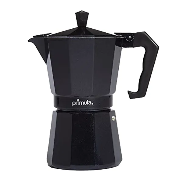Primula Classic Stovetop Espresso and Coffee Maker, Moka Pot for Italian and Cuban Café Brewing, Greca Coffee Maker, Cafeteras, 6 Espresso Cups, Black - 6 Cup - Black