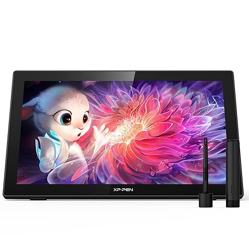 Drawing Tablet with Screen XPPen Artist 22 2nd Computer Graphics Tablet 122% sRGB with Tilt Function Battery-Free Stylus Adjustable Stand, 21.5inch Pen Display Compatible with Windows PC, Mac, Linux - 22inch - Artist 22 2nd gen - Black