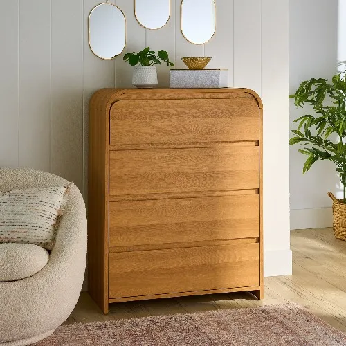 (2 pack) Better Homes & Gardens Juliet Nightstand with USB, Light Honey Finish