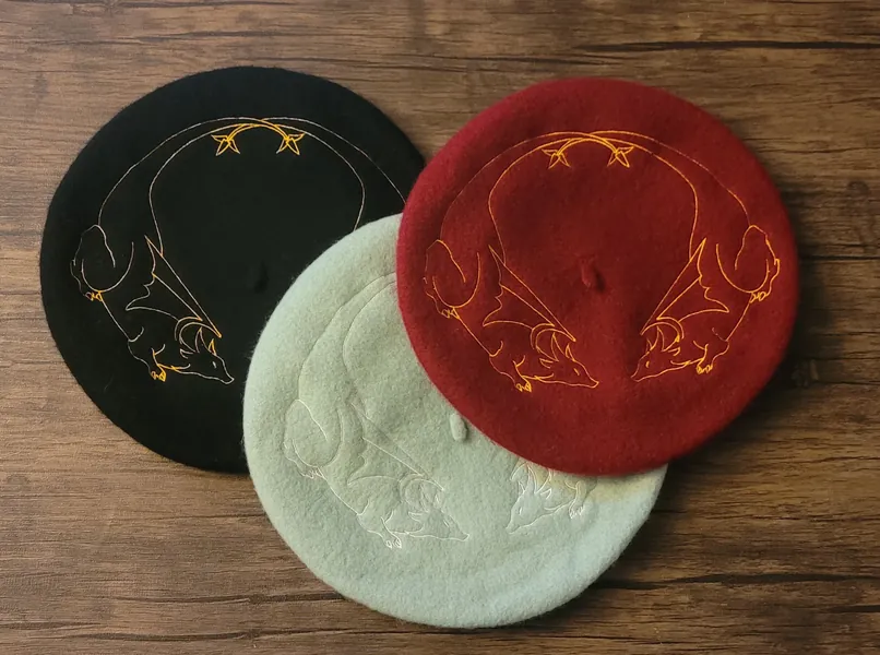 Fantastical Dragon Wool Beret