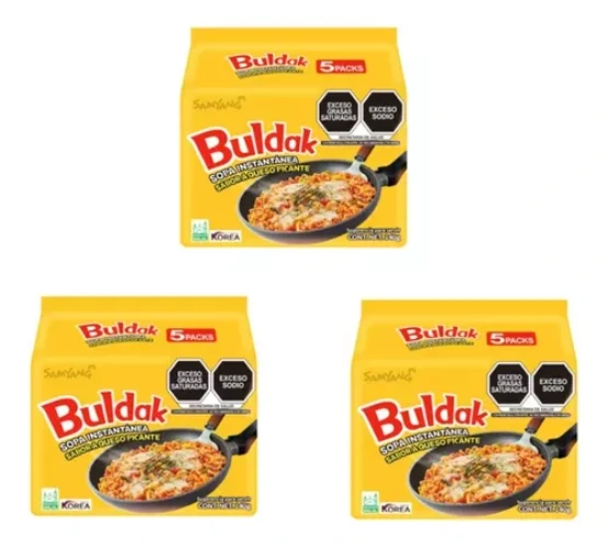 Samyang Ramen Buldak Queso Picante 3 Multibolsas