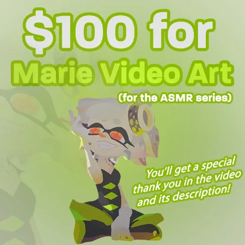 $100 USD for Marie ASMR Video Artwork (a sweet treat)
