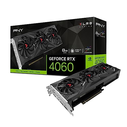 PNY GeForce RTX™ 4060 8GB XLR8 Gaming Verto RGB Triple Fan Graphics Card DLSS 3 - TRIPLE FAN