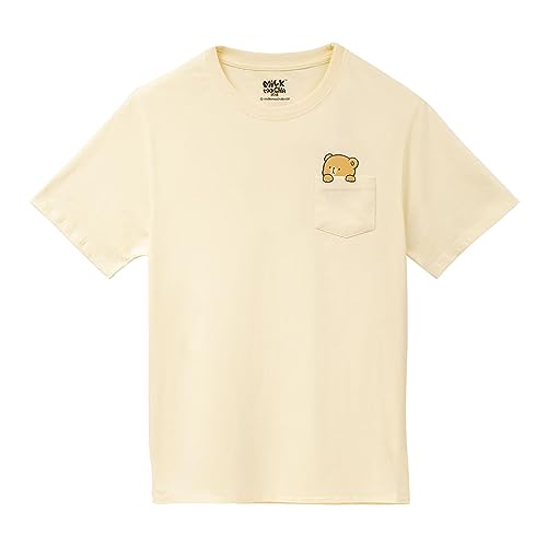 Milkmochabear Pocket Milk & Mocha T-Shirt – Cute Unisex T-Shirt for Men and Women - Large - Mocha-yellow