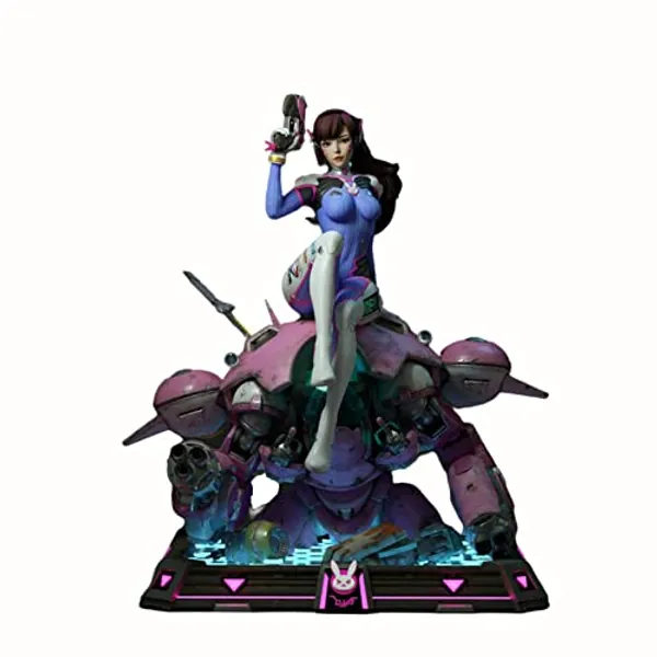 YANYUESHOP 1/4 Overwatch D.Va Collectible Action Figures, Anime Model Statue, 52cm Resin Environmental Protection Materials Ornaments Classic Handmade Toys - A