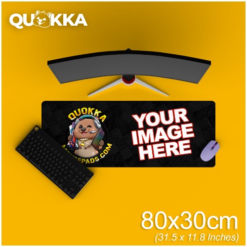 Custom Mousepad 800x300mm - Black Stitched / 4mm