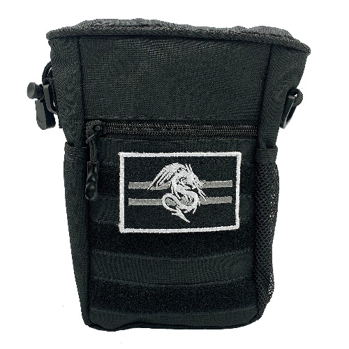 Luck Lab DND Drawstring Dice Bag with Removable Dragon Patch - Multiple Pockets and Large Dice Storage Area (200 + dice) for Dungeons and Dragons (d&d),RPG, MTG and All Table Top Gaming- Black