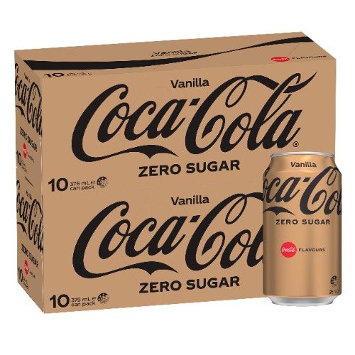 Coca-Cola Zero Sugar Vanilla Soft Drink Multipack Cans 20 x 375 mL