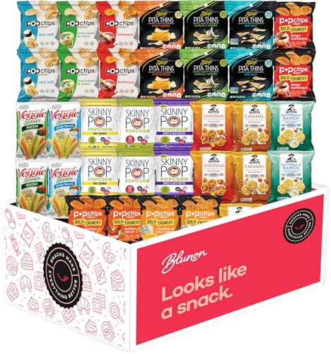 Snacks Variety Pack for Adults - Snack Box Care Package - Bulk Healthy Snack Bag Assortment (34 pack)