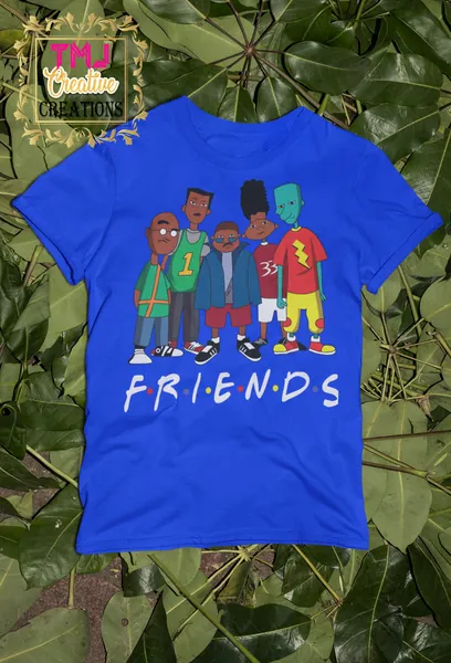 FRIENDS T-Shirt Black friends T-Shirt Cartoon Friends T-Shirt Hey Arnold T Shirt Recess Cartoon T shirt