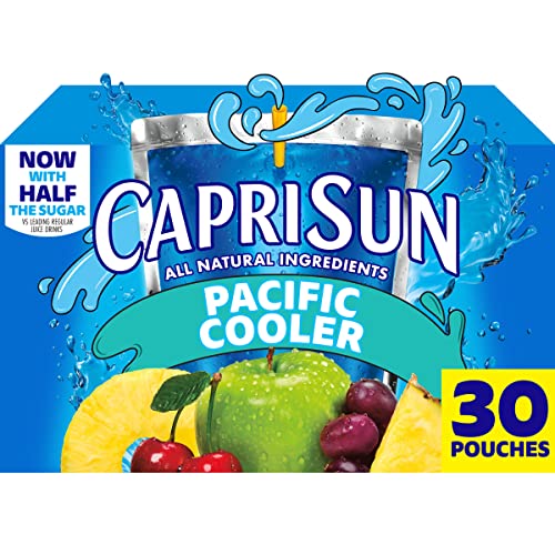 Capri Sun Pacific Cooler Mixed Fruit Naturally Flavored Kids Juice Drink Blend (30 ct Box, 6 fl oz Pouches) (Pack of 2) - Pacific Cooler - 6 Fl Oz (Pack of 60)