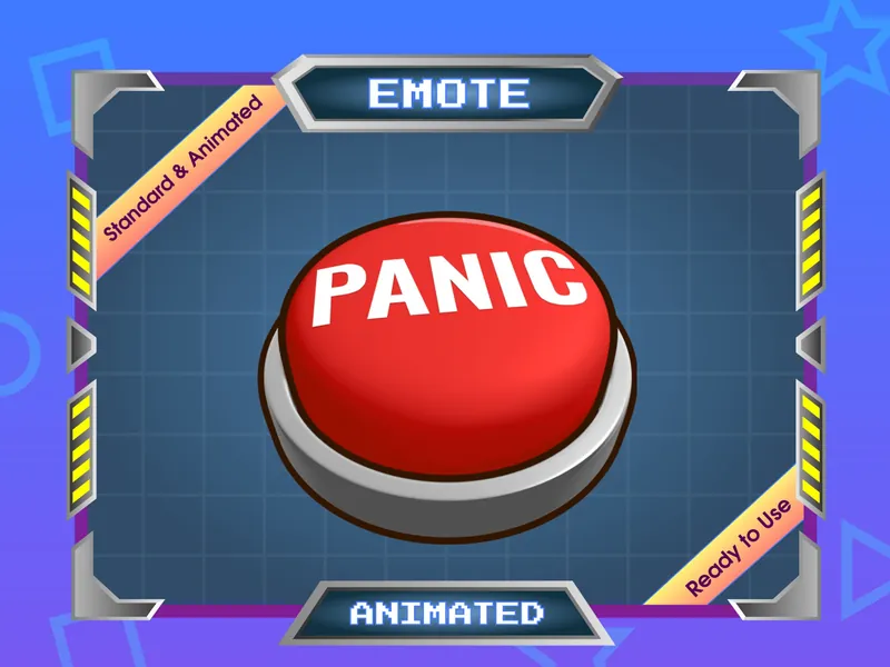 Animated Emote - Twitch Emote - Discord Emote - Panic Button