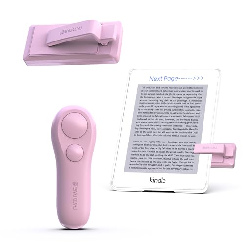 SK SYUKUYU RF Remote Control Page Turner for Kindle Reading Ipad Surface Comics, iPhone Android Tablets Reading Novels Taking Photos (Pink), SKPT01 - pink