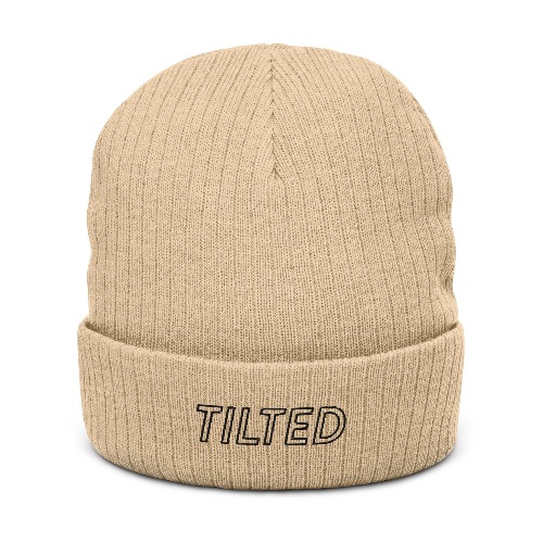 Tilted | Recycled cuffed beanie - Beige