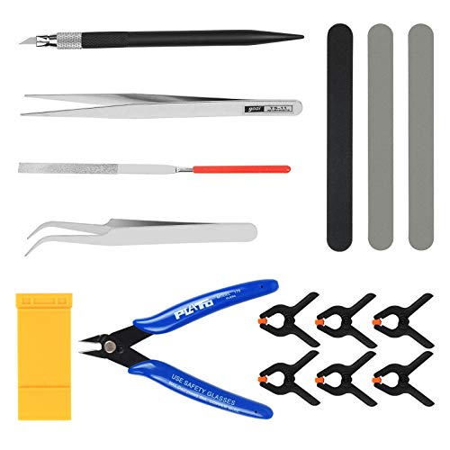 CHIFOOM 16pcs Modeler Tools Set,Gundam Professional Modeler Basic Tool Craft Set for Bendai Hobby Model Building Repairing and Fixing