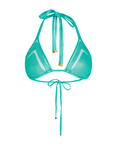 Tora Bikini Top in Teal/Gold | By Agent Provocateur