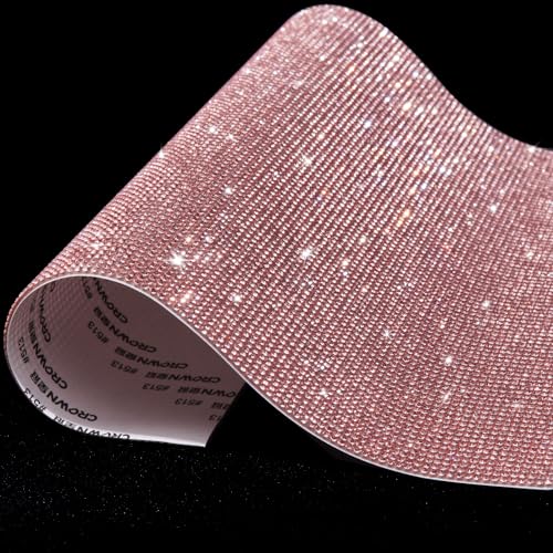 Bling Rhinestone Sheets Self Adhesive for Decoration, 9.4 x 7.9 Inch Rhinestone Stickers, Glitter Gem Sheet for Craft DIY (Rose Gold) - Rose Gold