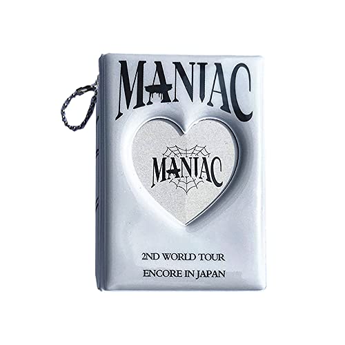 KPOP Stray Kids Maniac Photocard Holder 3 Inch Mini Photo Album Card Holder with 32 Pockets Hunjin Felix Bangchan Lee Know Merch (stray kids maniac album) - stray kids maniac album