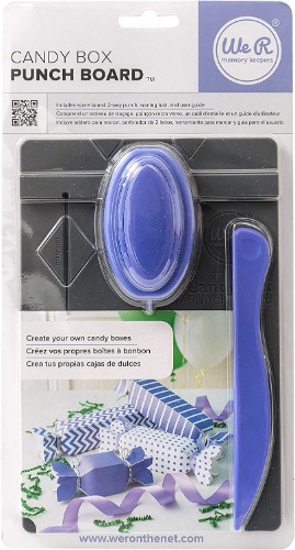 Candy Box Punch Board by We R Memory Keepers | Includes punch board and detachable scoring tool (Color may slightly vary) - Candy Box Punch Board