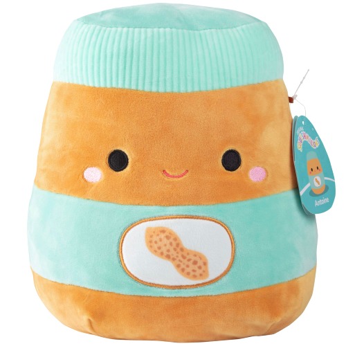 Squishmallow 10" Antonie The Peanut Butter - Official Kellytoy Food Plush - Adorable Squishy Soft Stuffed Animal Toy - Great Gift for Kids - 
