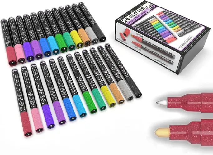 Glitter Acrylic Paint Markers