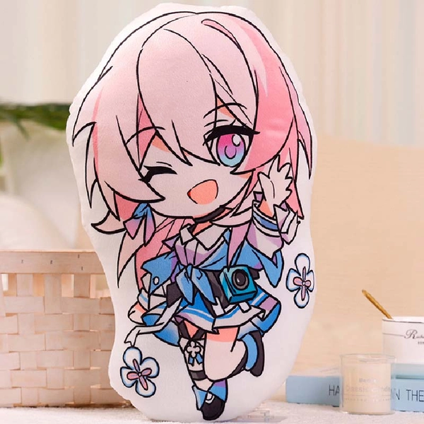 Cute Honkai Star Rail Cushions Chibi Star Rail Fanart Throw Pillows - March 7th