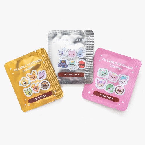 *NEW* Gentlemon Fillable Keychain Charms Booster Packs | G/S/P Booster Pack Bundle