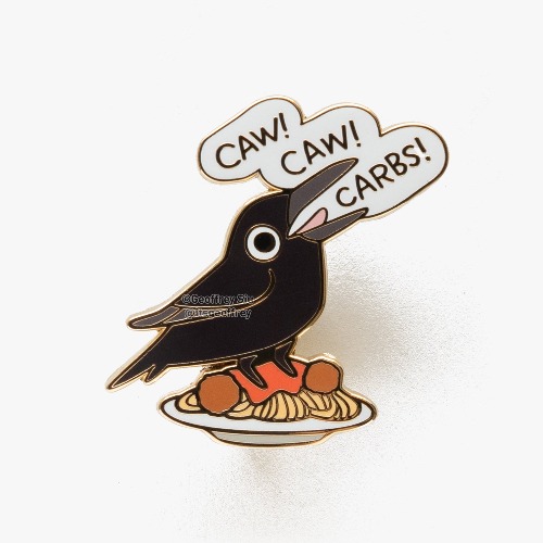 Caw! Caw! Carbs! Hard Enamel Pin | Default Title