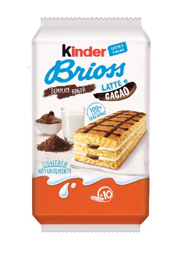 KINDER BRIOSS LATTE E CACAO From Italy 10 Pieces - 
