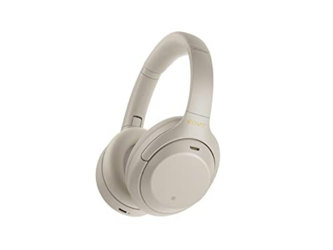 Sony WH-1000XM4 Wireless Industry Leading Noise Canceling Overhead Headphones with Mic for Phone-Call and Alexa Voice Control, Silver (Renewed) - Silver