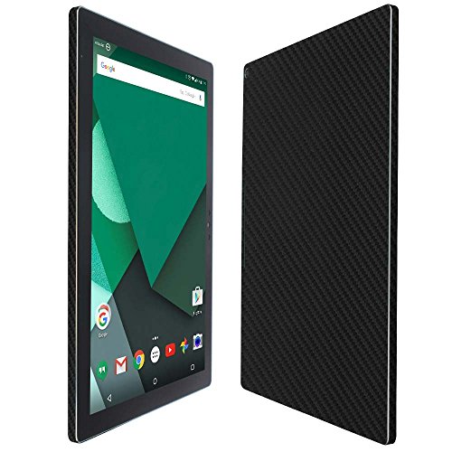 Skinomi Black Carbon Fiber Full Body Skin Compatible with Google Pixel C (10.2 inch)(Full Coverage) TechSkin with Anti-Bubble Clear Film Screen Protector