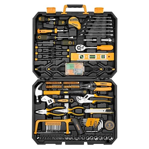 DEKOPRO 228 Piece Socket Wrench Auto Repair Tool Combination Package Mixed Tool Set Hand Tool Kit with Plastic Toolbox Storage Case - Wrench