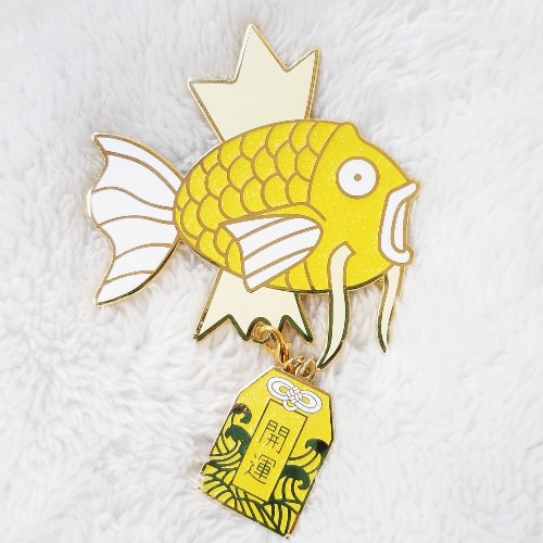 Lucky Carp Enamel Pins | Shiny Magikarp + Luck Omamori - 7. Luck (Default) / Grade A