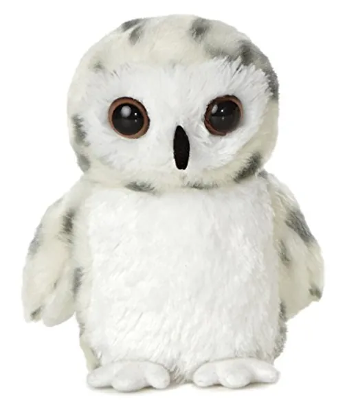 Aurora® Adorable Mini Flopsie™ Snowy Owl Stuffed Animal - Playful Ease - Timeless Companions - White 8 Inches - 8 inches