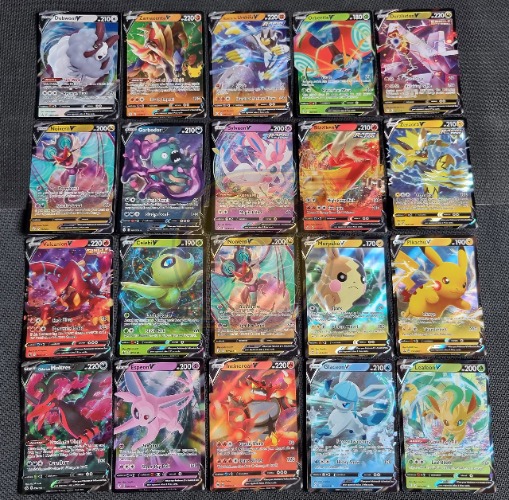 200 Pokemon Cards Bulk Lot Power Bundle | 2X Ultra Rare V | 24x Rare/Holo/Shiny