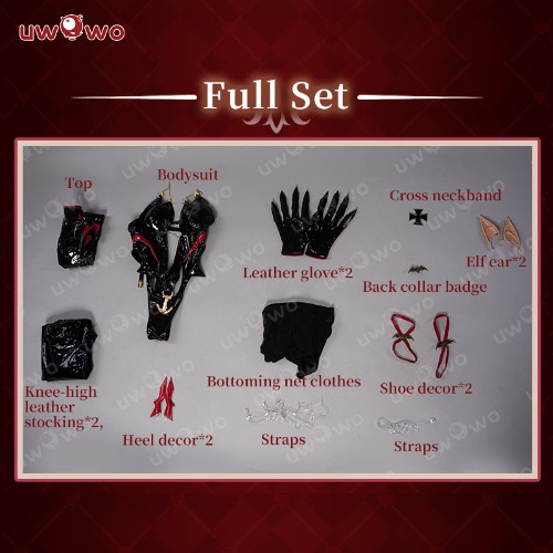 【In Stock】Uwowo Azur Lane KMS Regensburg Darksteel Dragon Iron Blood Sheer Black Bodysuit Halloween Cosplay Costume - 【In Stock】Costume:M