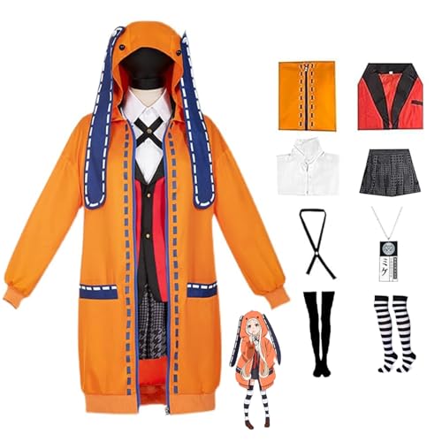 Taikcsut Runa Kakegurui Cosplay Costume Women's Runa Kakegurui Cosplay Gambler School Uniform Halloween Cosplay - Yomoduki Runa - Medium