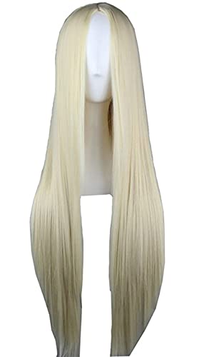 Lalander 75cm Long Hair Heat Resistant Curly Cosplay Wig (light blonde) - light blonde